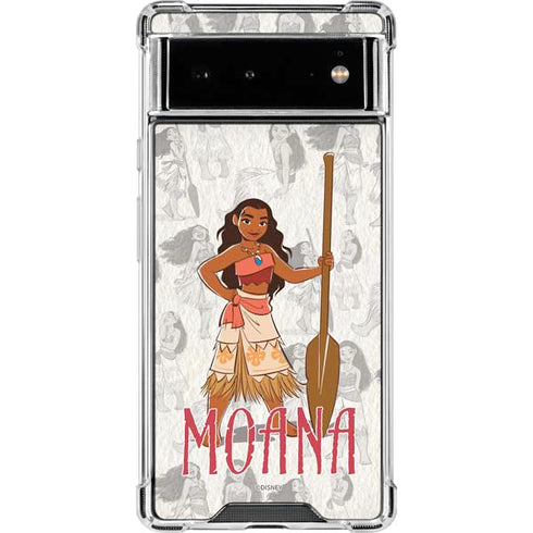 Disney Princess Moana Pattern Google Pixel 6 Clear Case